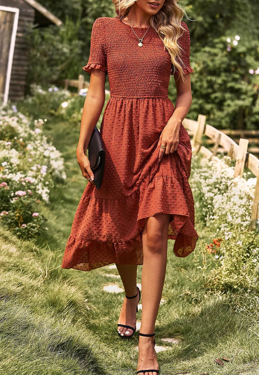Double Textured Tiered Dress