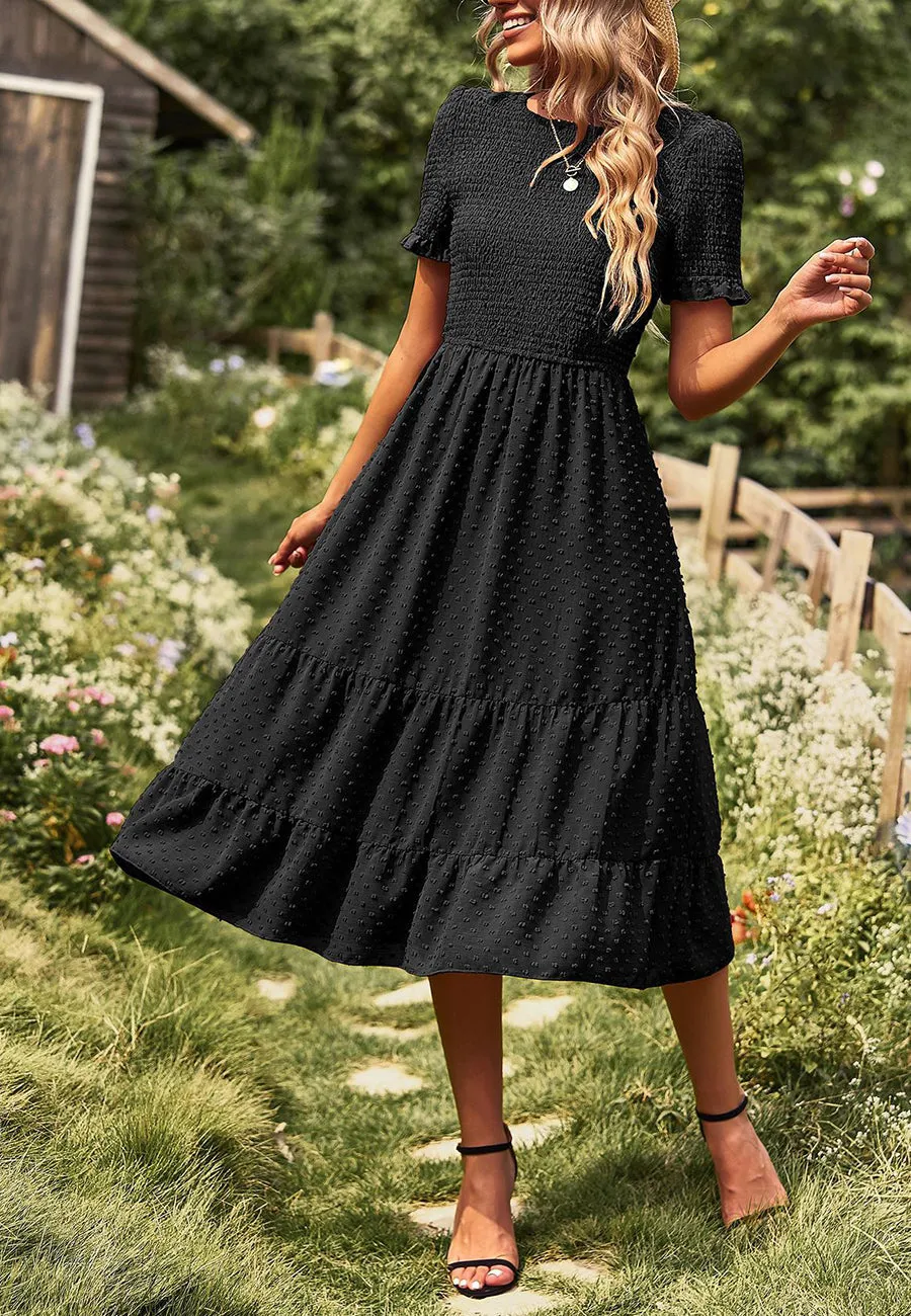 Double Textured Tiered Dress