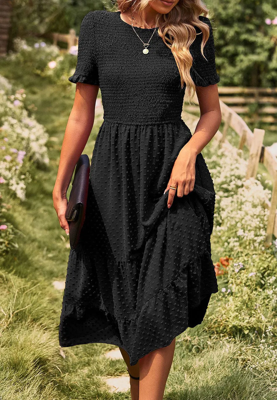 Double Textured Tiered Dress