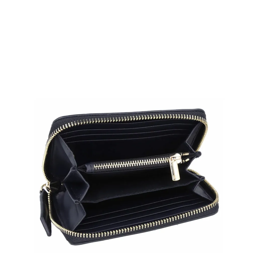 Elegant Synthetic Leather Women's Wallet with Zip Fastening