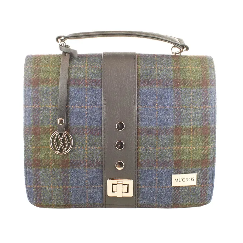 Fiona Handbag - Green & Blue Plaid