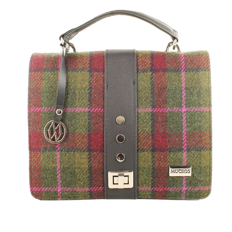 Fiona Handbag - Green Red & Pink Plaid