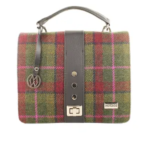 Fiona Handbag - Green Red & Pink Plaid