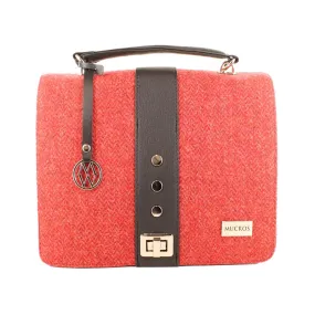 Fiona Handbag - Red Herringbone