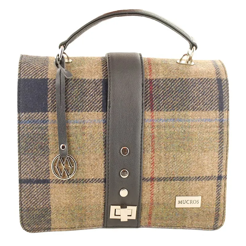 Fiona Handbag - Tan Brown Plaid