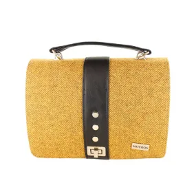 Fiona Handbag - Yellow Herringbone