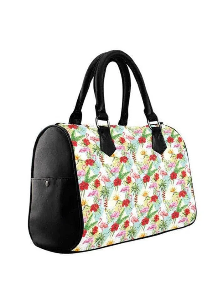 Flamingos Barrel Type Handbag