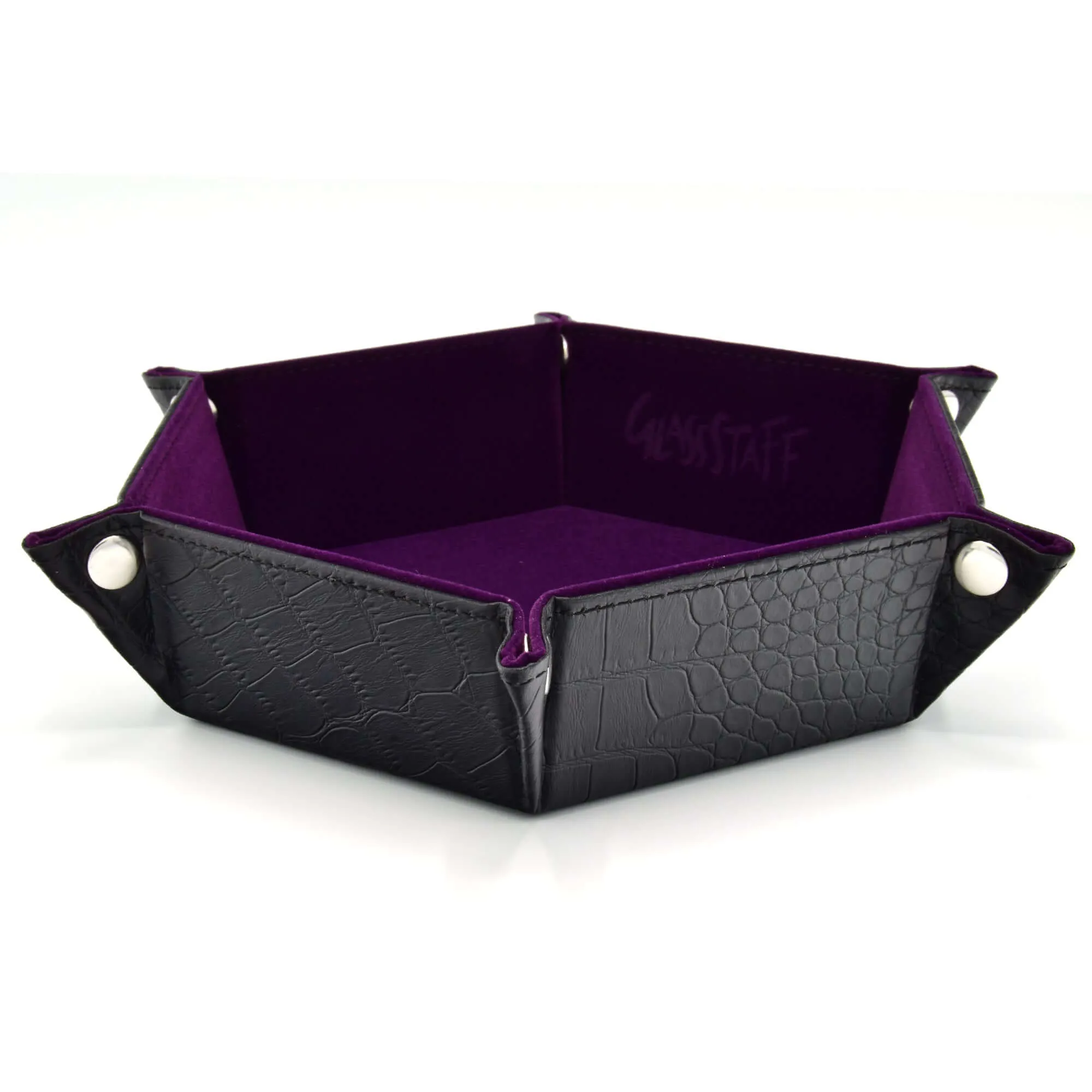 GS Hexagonal Foldable Rolling Tray | Green Dragon Skin
