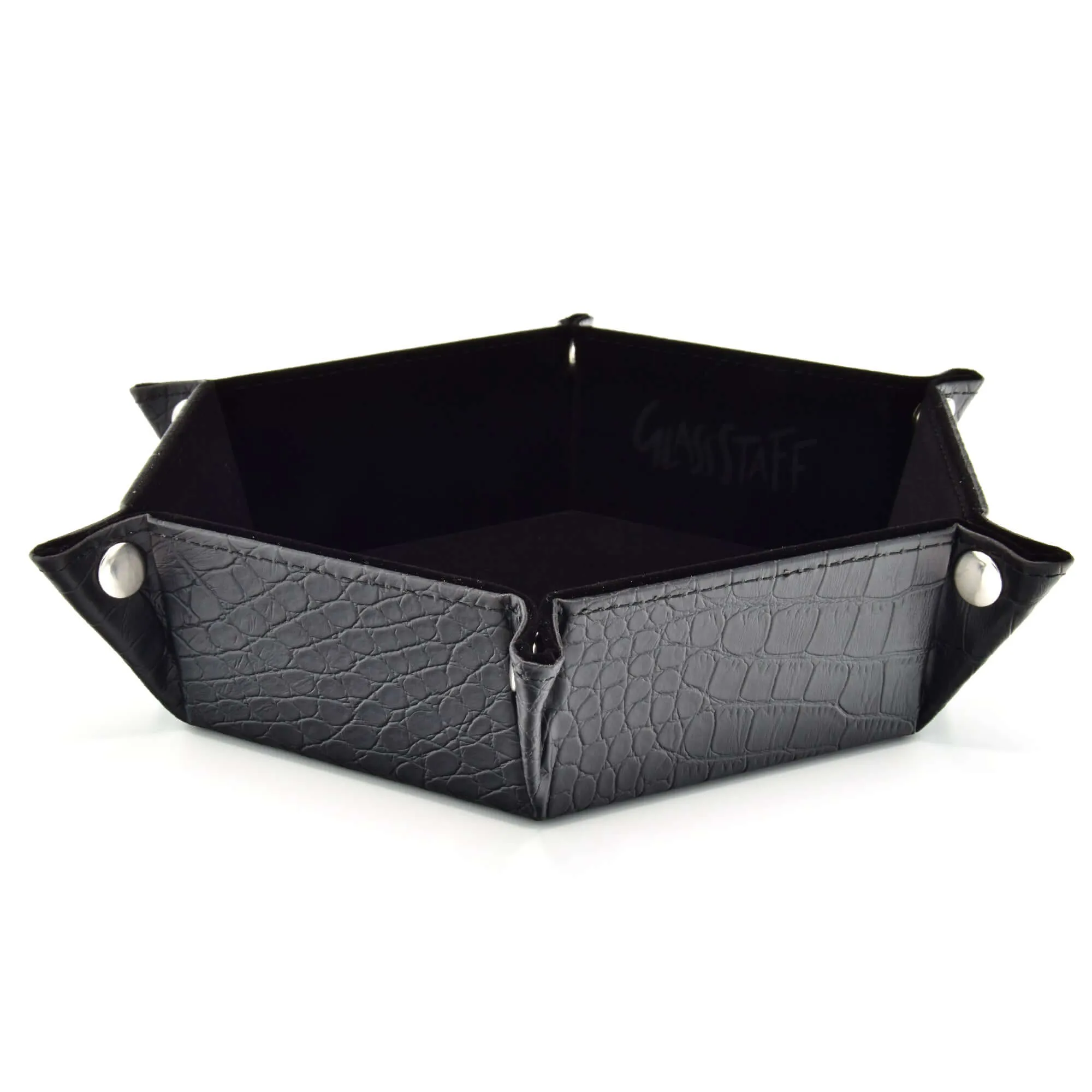 GS Hexagonal Foldable Rolling Tray | Green Dragon Skin
