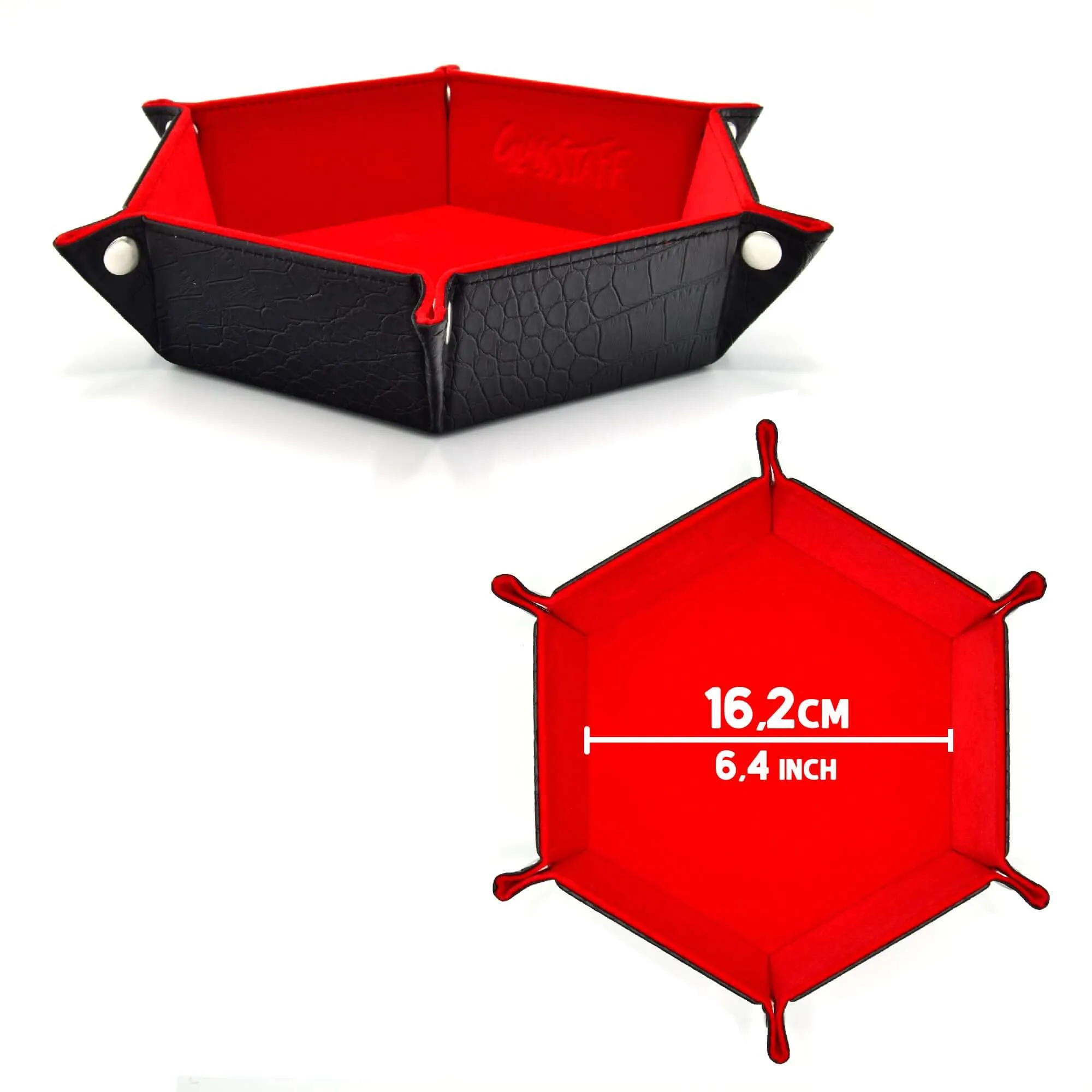 GS Hexagonal Foldable Rolling Tray | Green Dragon Skin