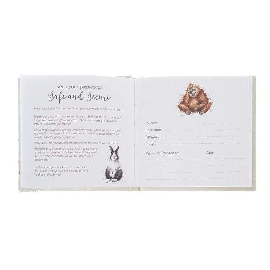 Hedgehog Design Password Notebook