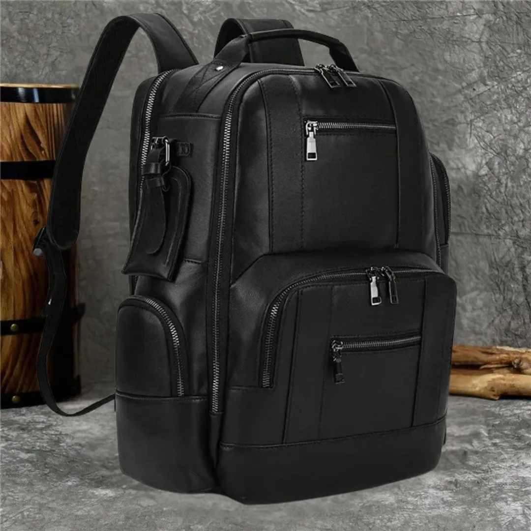 High-Quality Leather Men’s Backpack