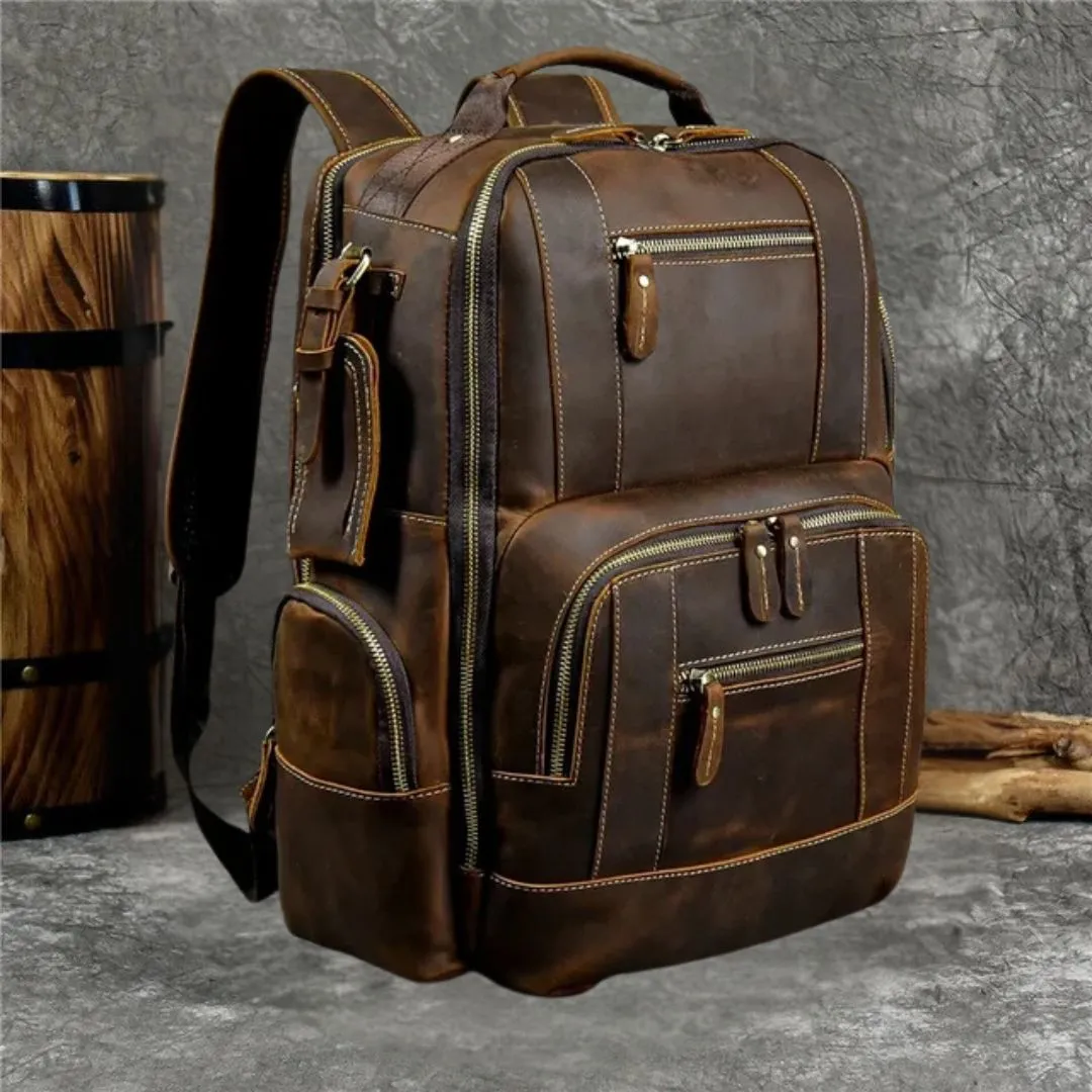 High-Quality Leather Men’s Backpack