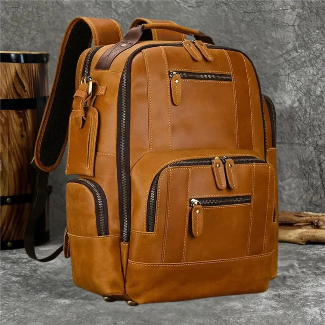 High-Quality Leather Men’s Backpack