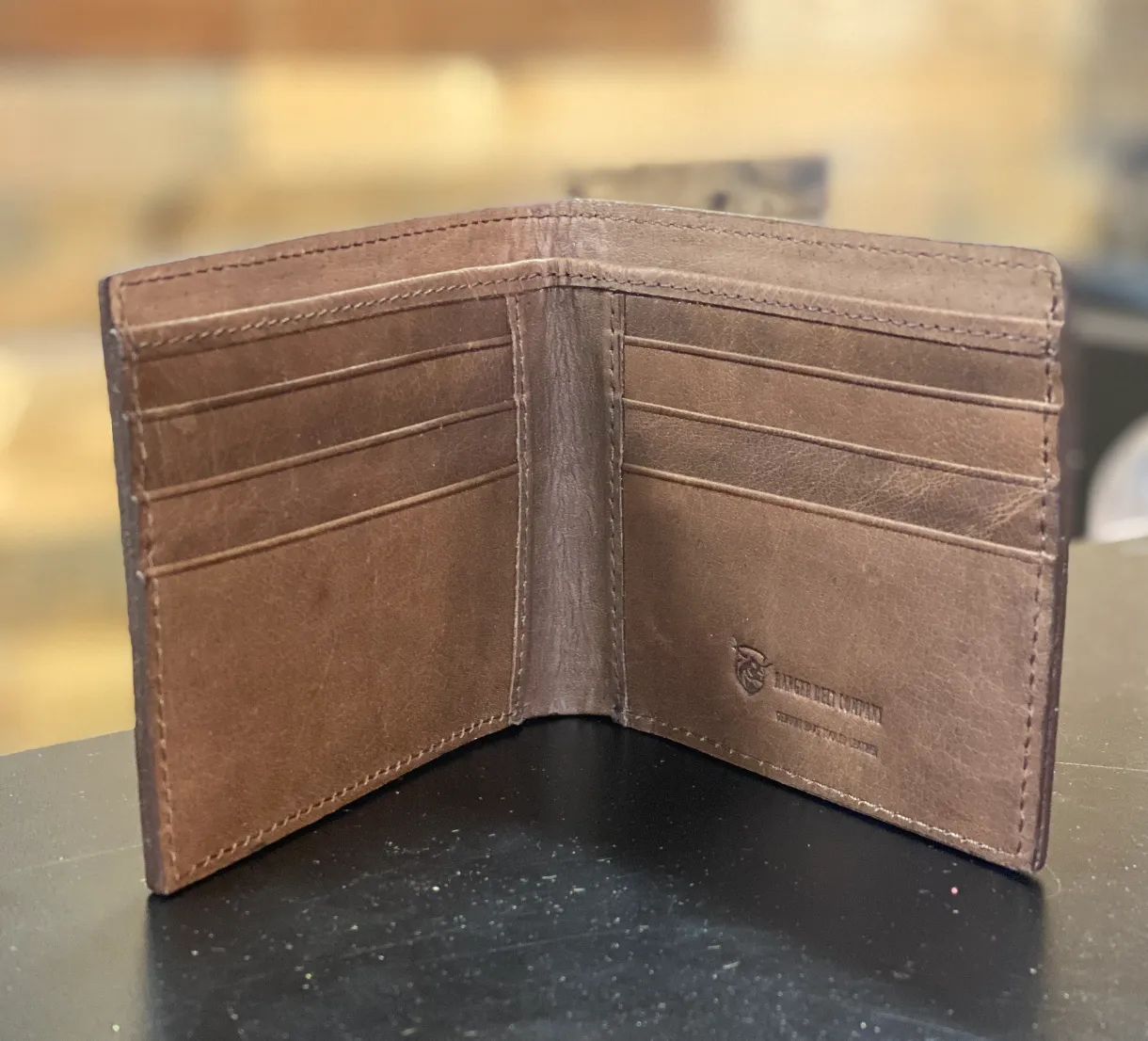 IWR-2B - Ranger Belt Co. Hand Carved Floral & Leaf Leather Wallet