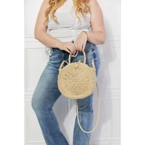 Justin Taylor Feeling Cute Rounded Rattan Handbag in Ivory