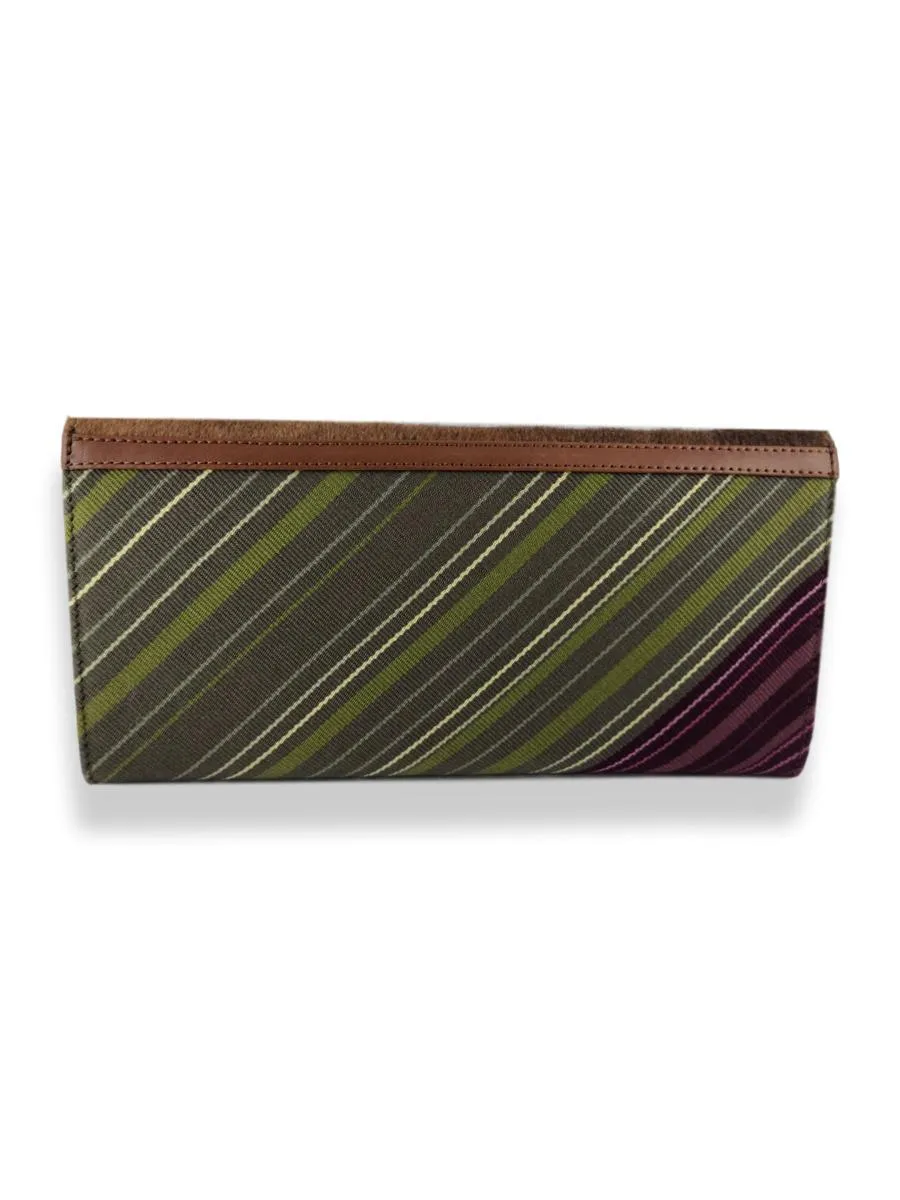 Large Classic Clutch with Cowhide - Flower
