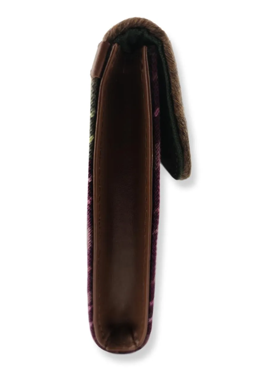 Large Classic Clutch with Cowhide - Flower