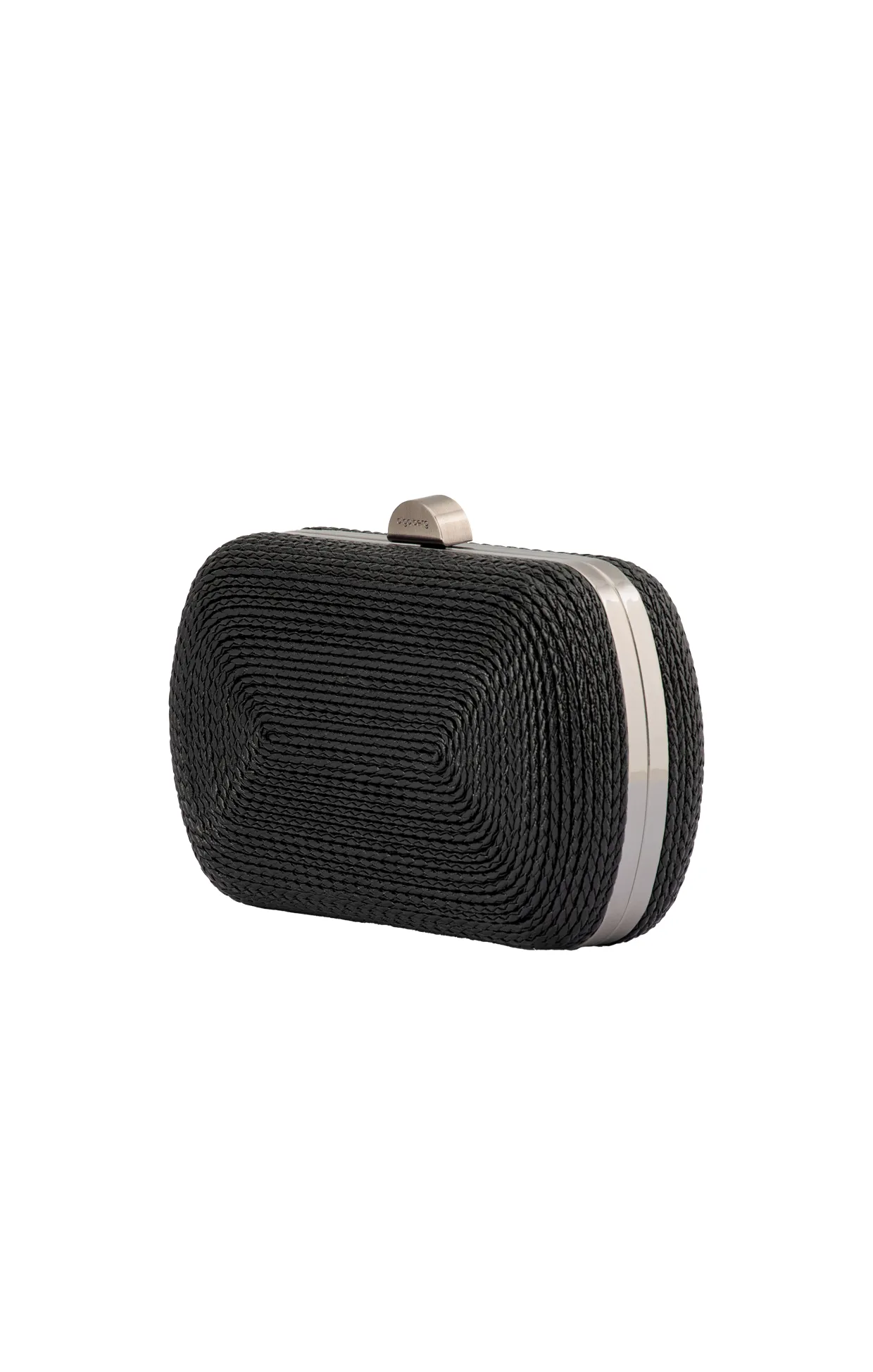 MARTINA COILED ROPE CLUTCH IN BLACK