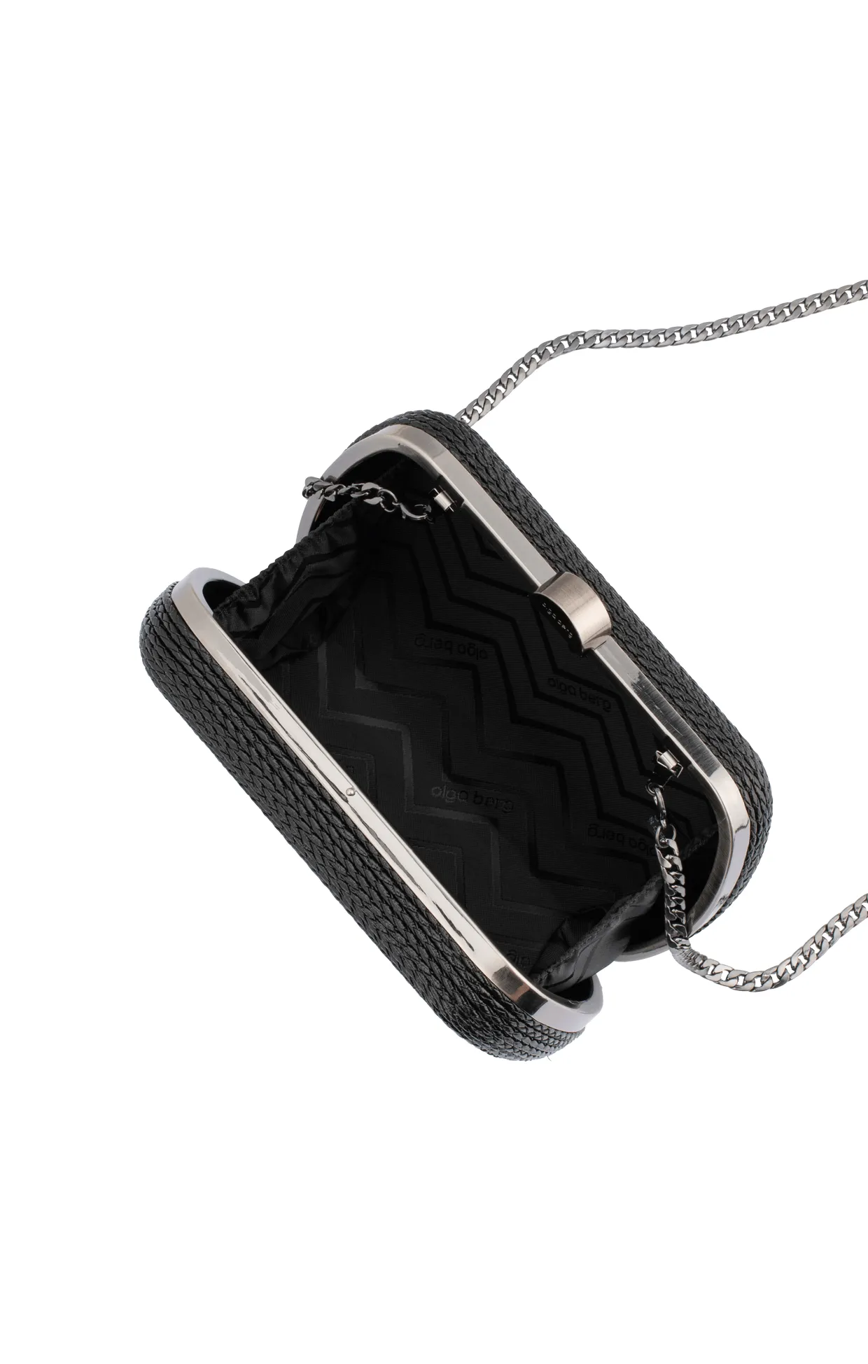 MARTINA COILED ROPE CLUTCH IN BLACK
