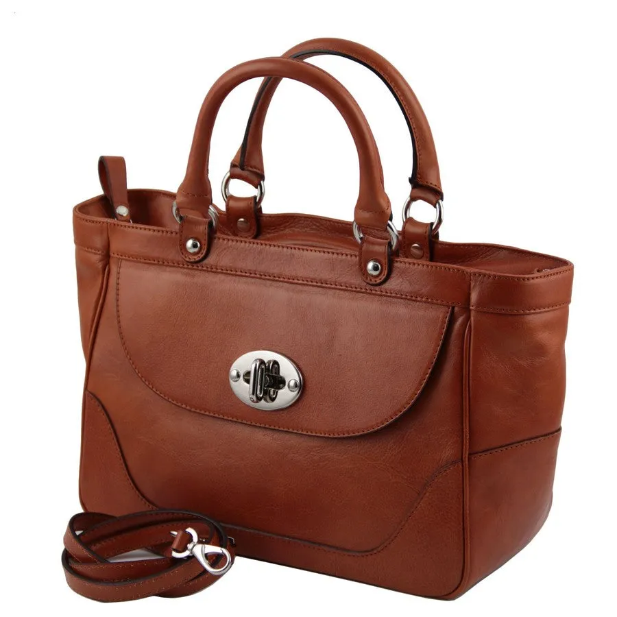 Neo Classic Style Designer Leather Handbag