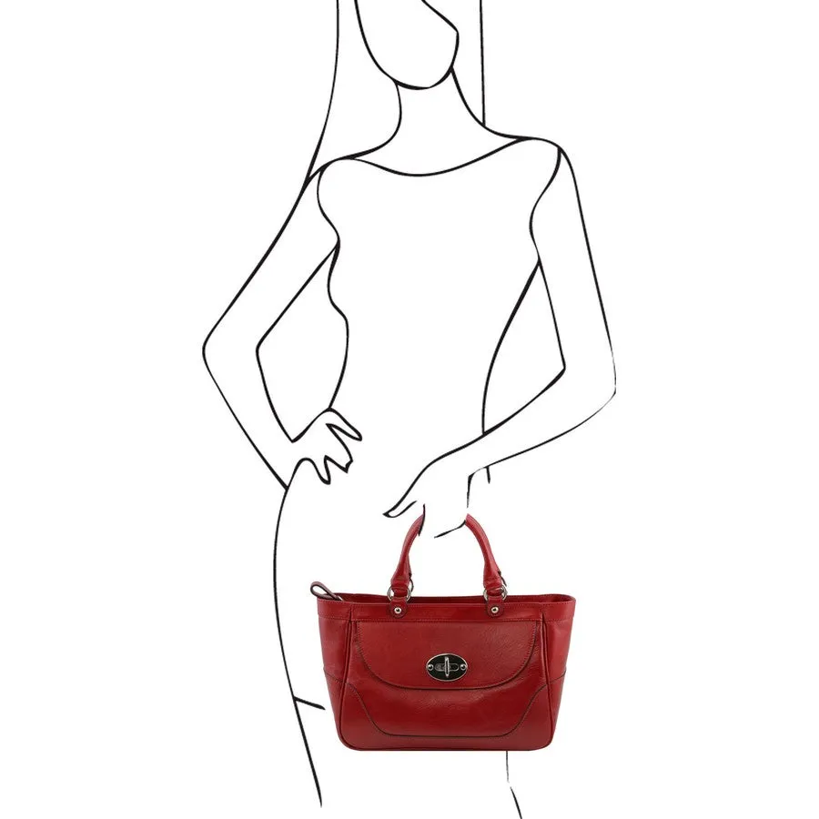 Neo Classic Style Designer Leather Handbag