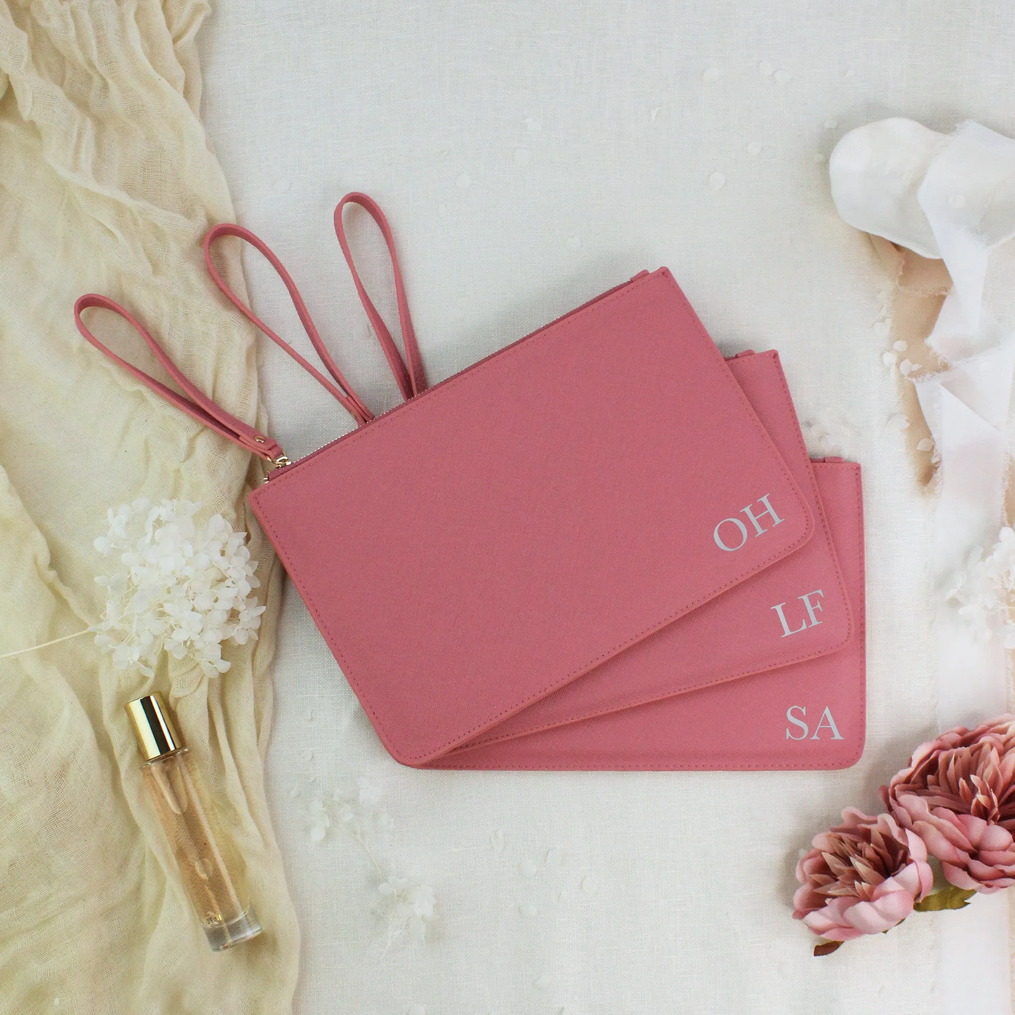 Personalised Wedding Clutch Bag with Initials