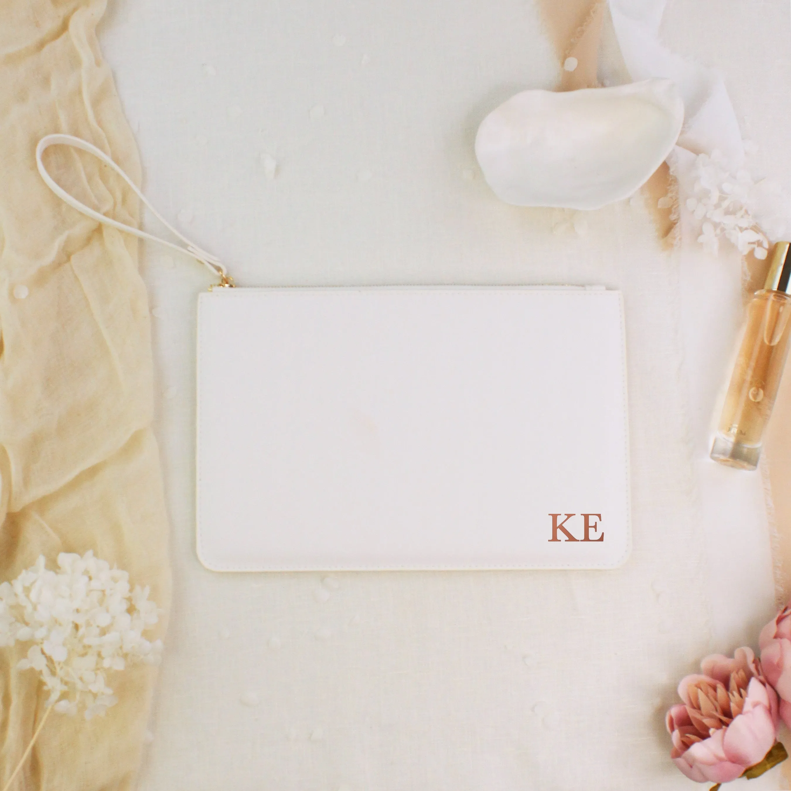 Personalised Wedding Clutch Bag with Initials