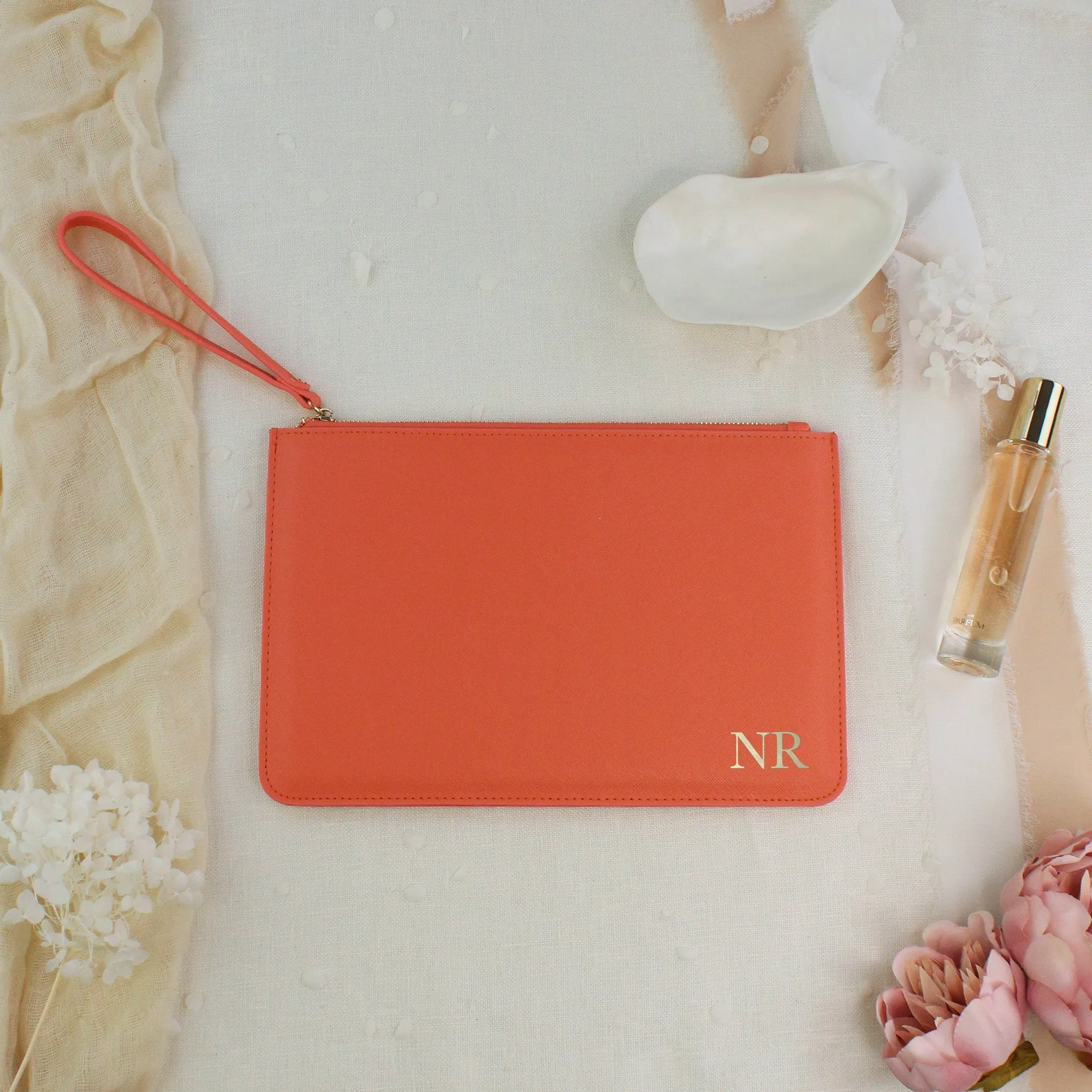 Personalised Wedding Clutch Bag with Initials