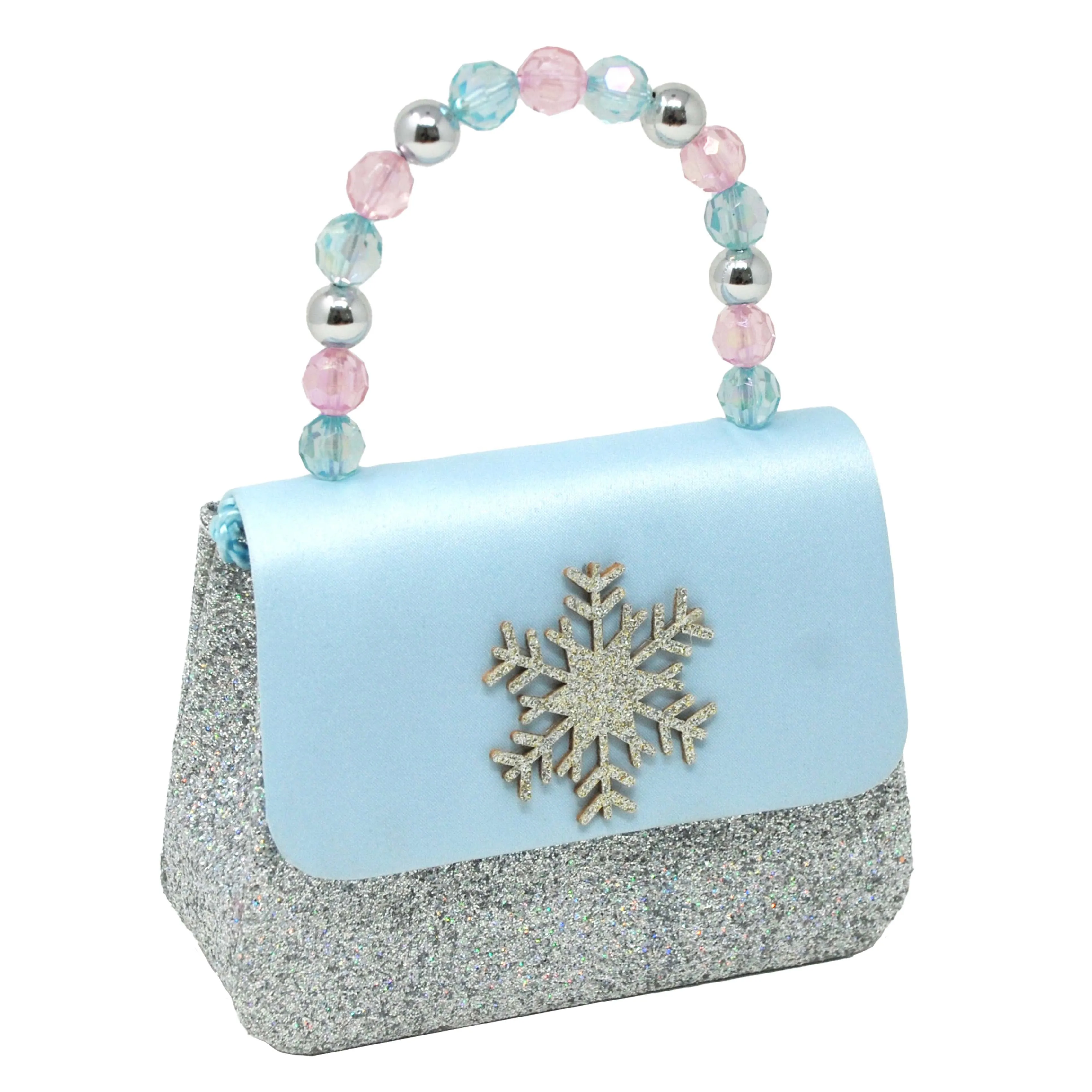 Pink Poppy Snow Princess Sparkle Snowflake Hard Handbag