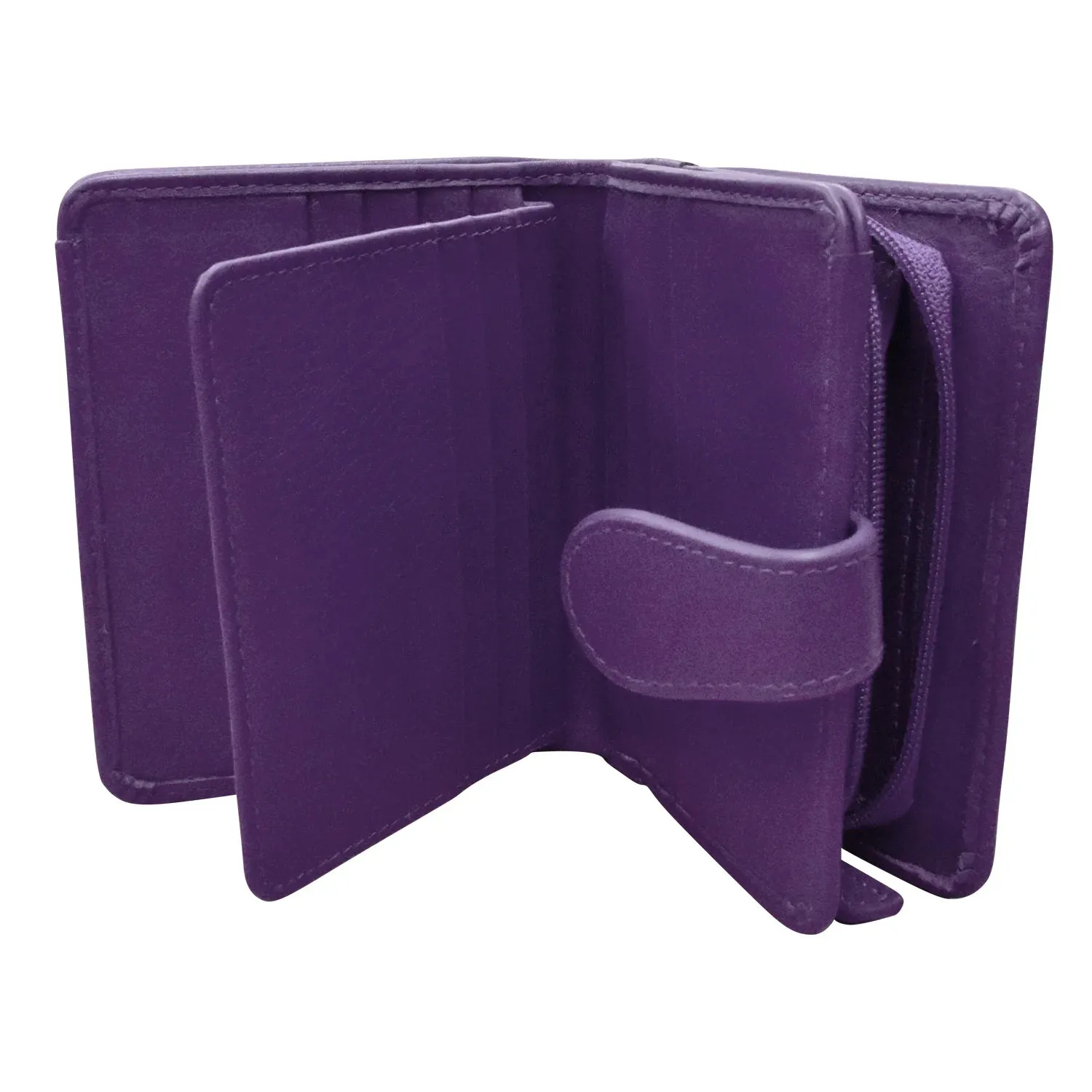 Purple-Small Euro Rfid Leather Wallet