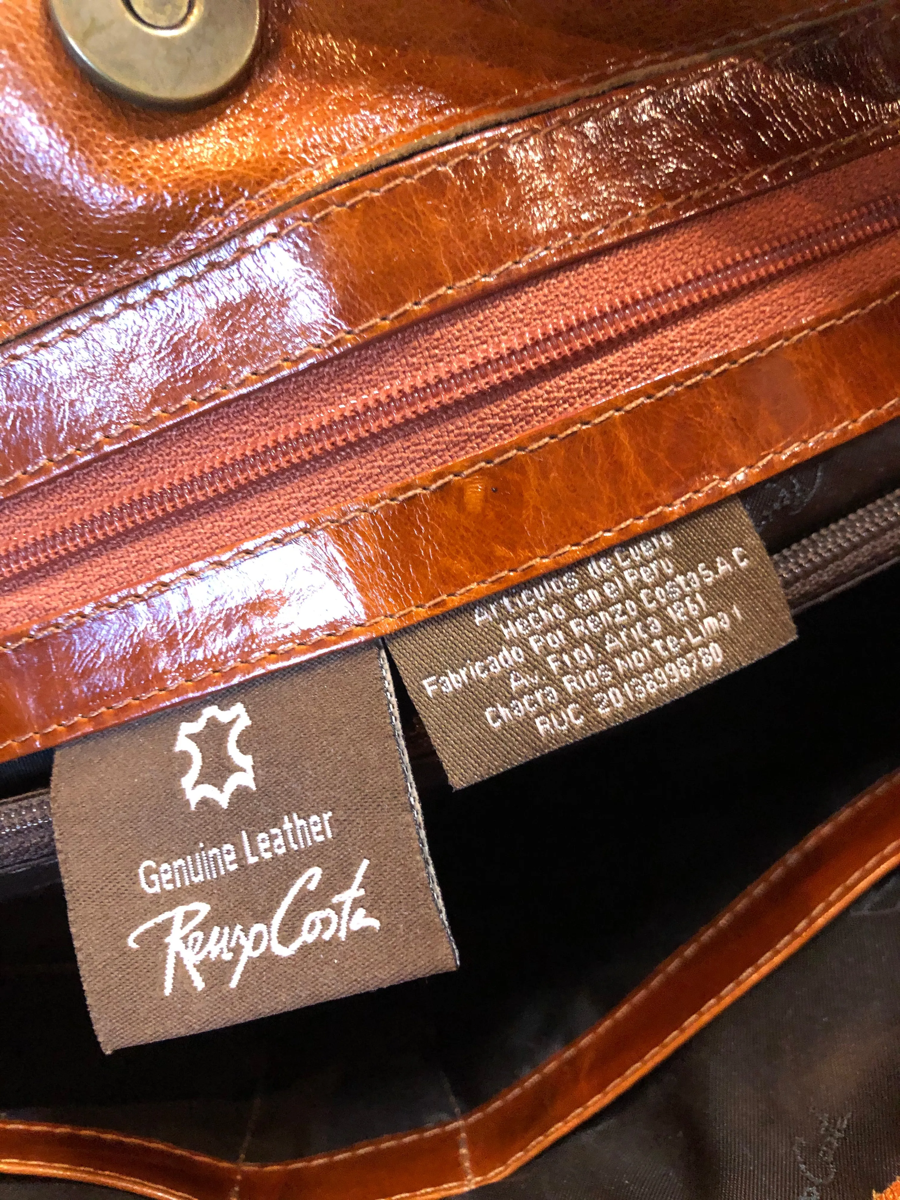 Renzo Costa Leather Bag SOLD