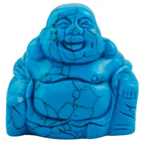 rockcloud Healing Crystal Gemstone Carved Laughing Happy Buddha Feng Shui Figurines Wealth and Good Luck 1.5"