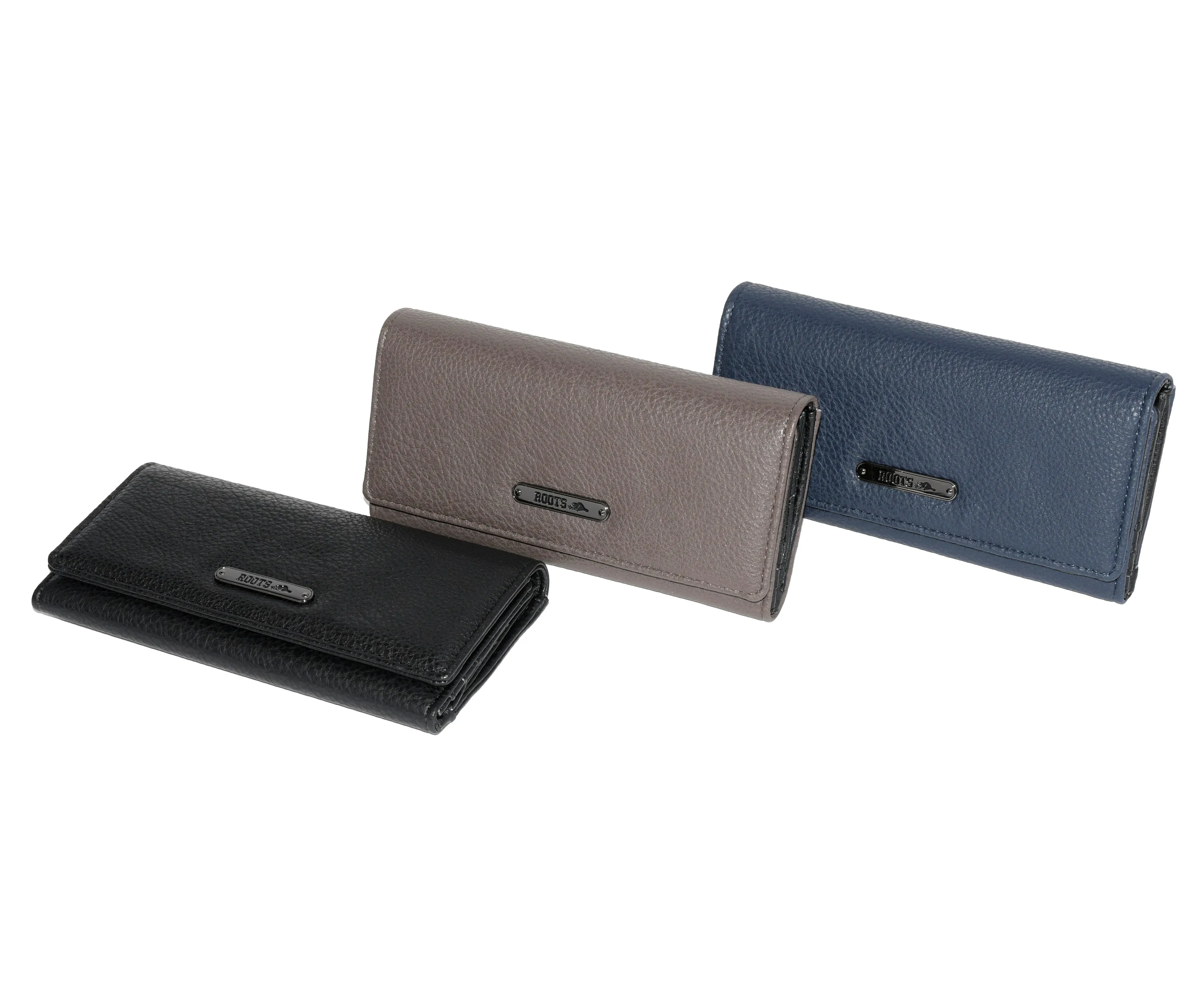 Roots Ladies Slim Trifold Clutch Wallet