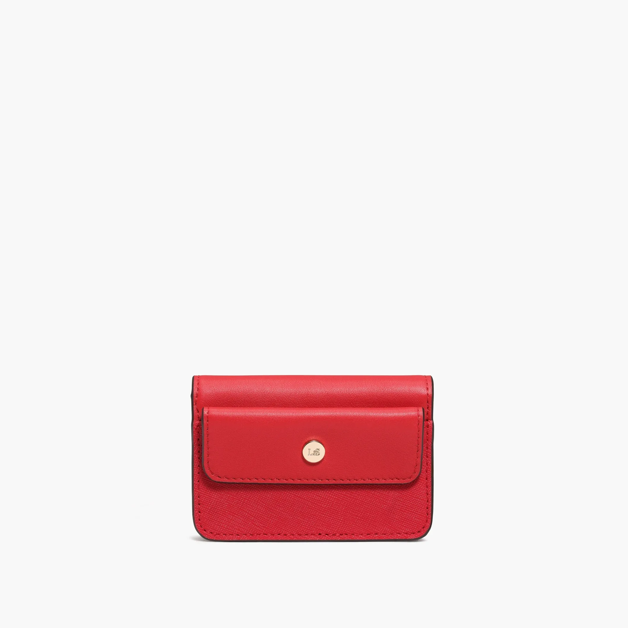 Sherborn Compact Wallet - Saffiano Leather - Red