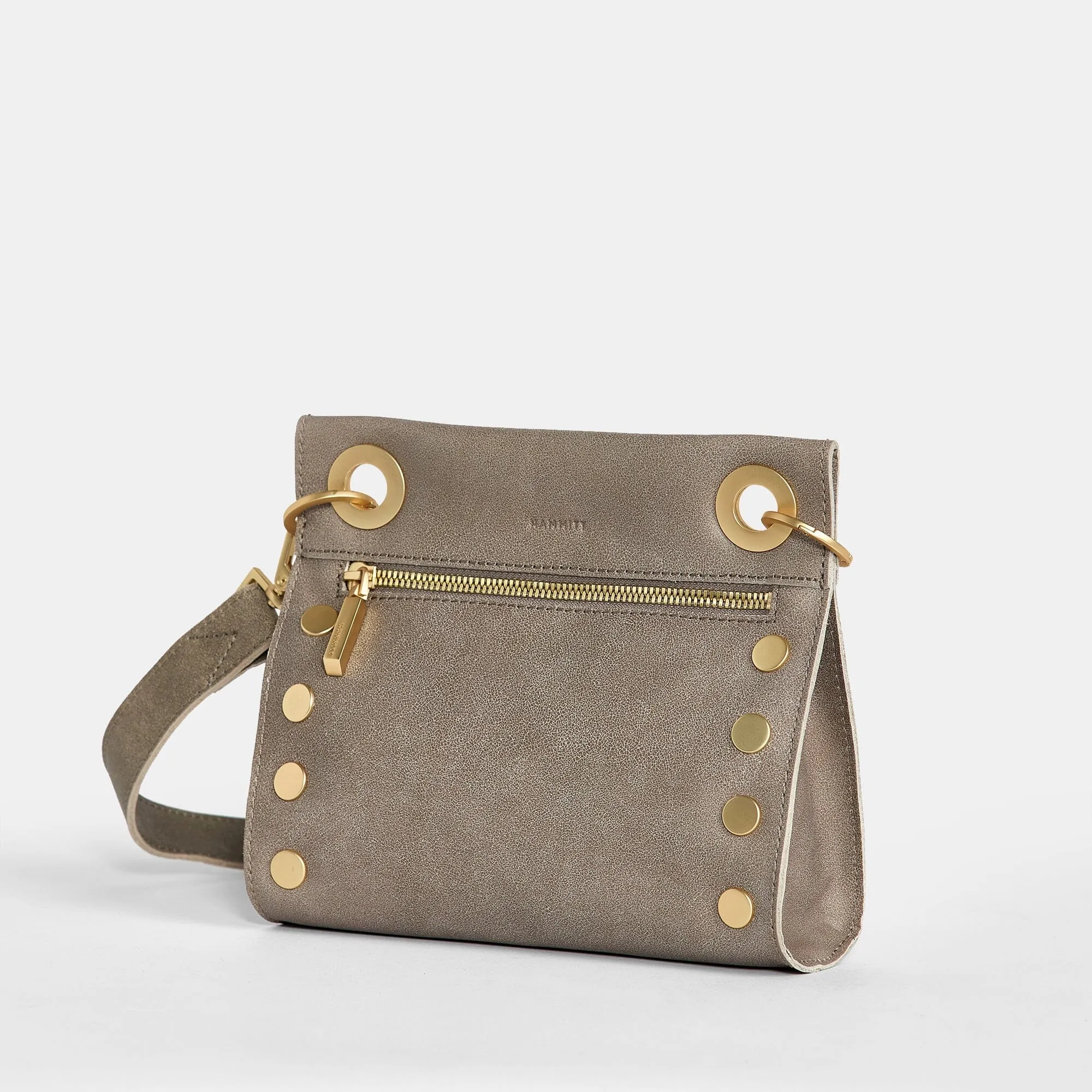 Tony Small Leather Crossbody Bag - Pewter