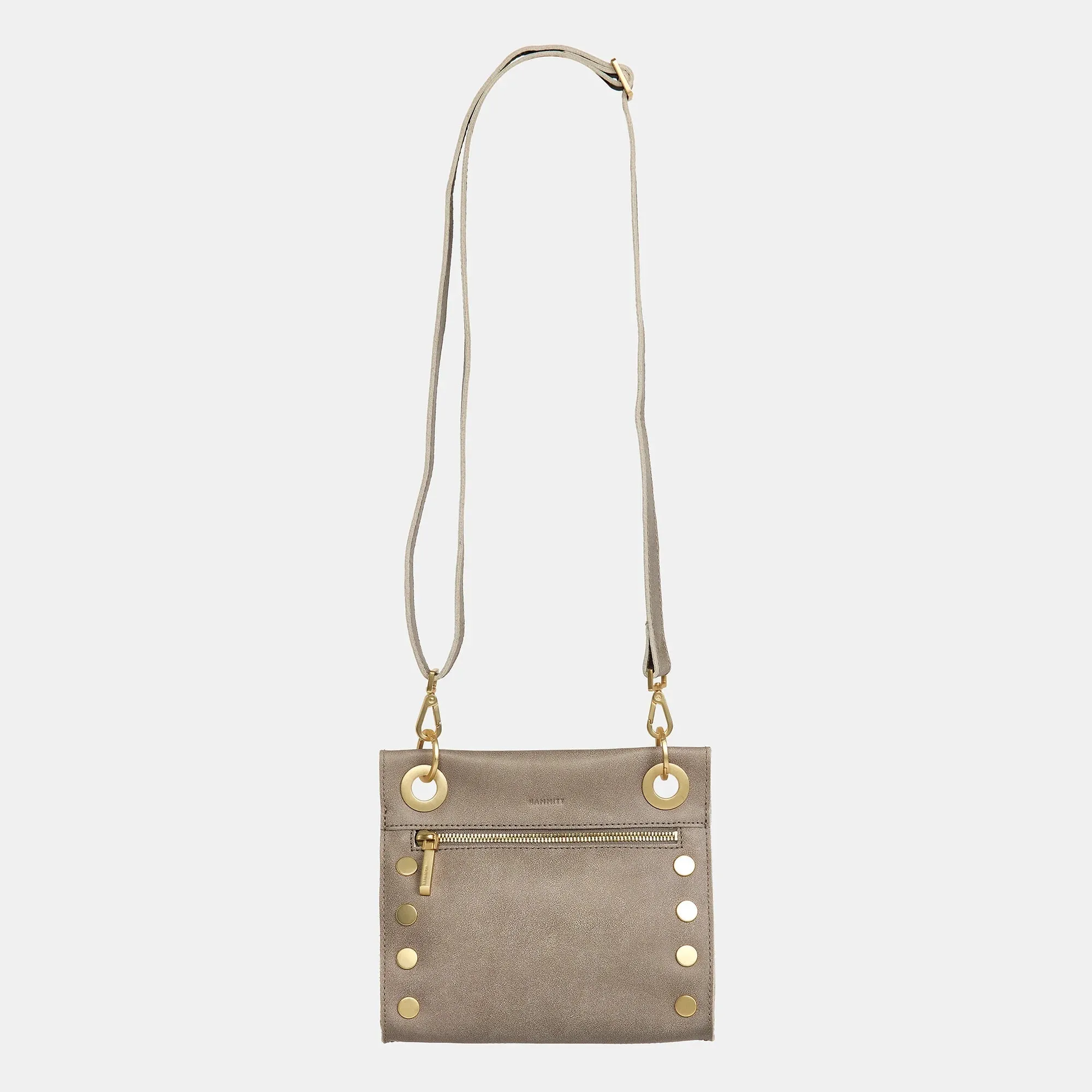 Tony Small Leather Crossbody Bag - Pewter