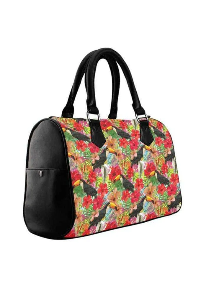 Toucans Barrel Type Handbag