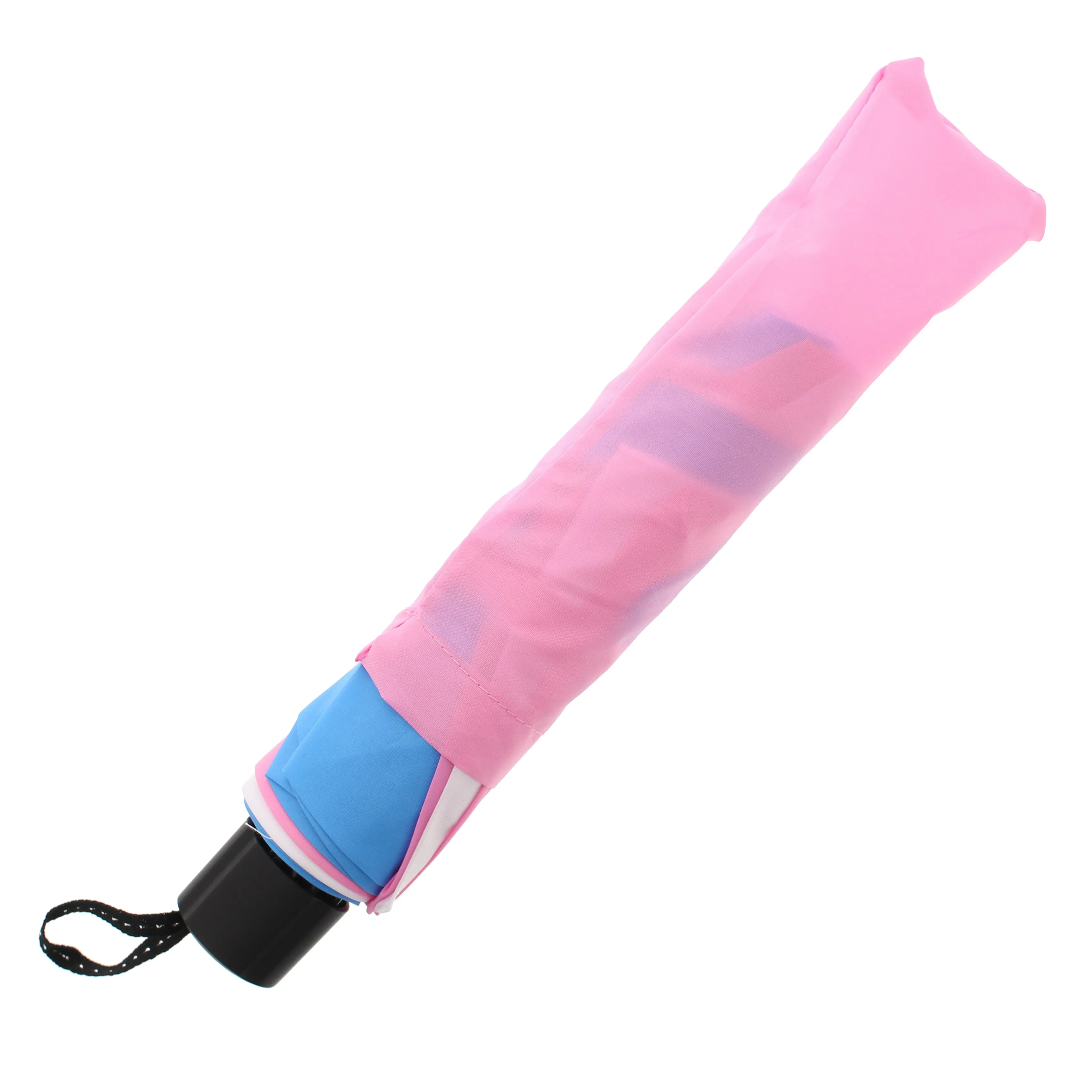Transgender Colour Foldable Handbag Size Umbrella with Case