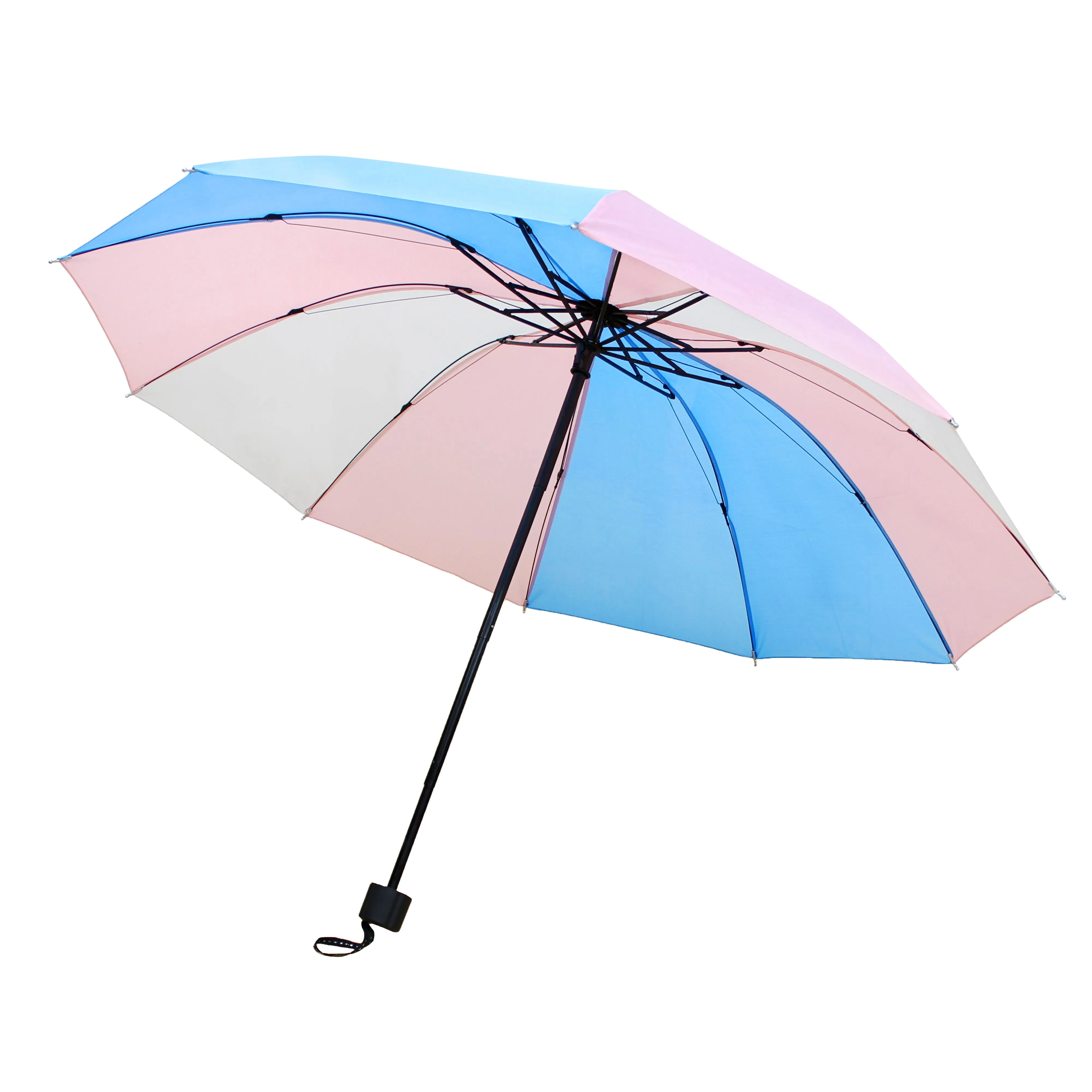 Transgender Colour Foldable Handbag Size Umbrella with Case