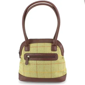 Tweed Shopper Tote Bag Handbag - Light Green