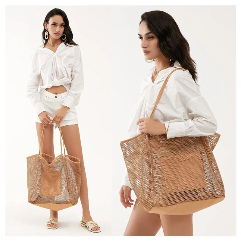 Women Beach Tote Bag Big Capacity Shoulder Handbag