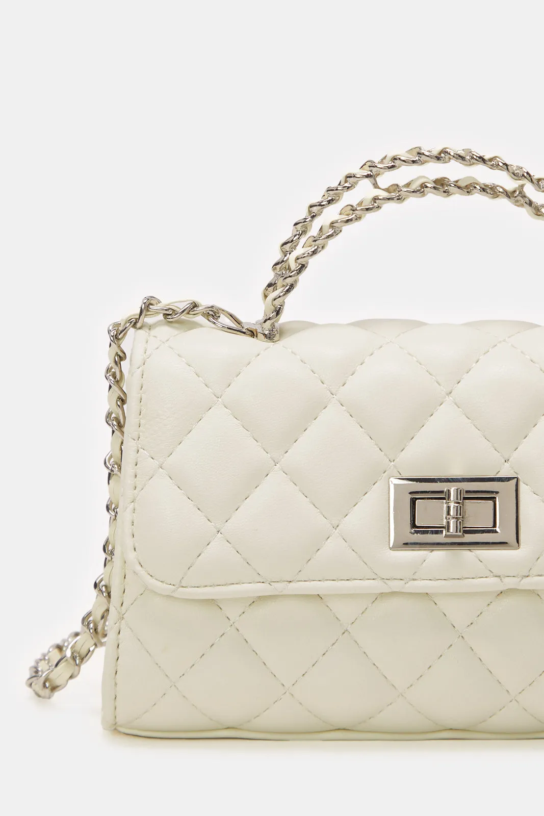 Women Beige Textured Handbag