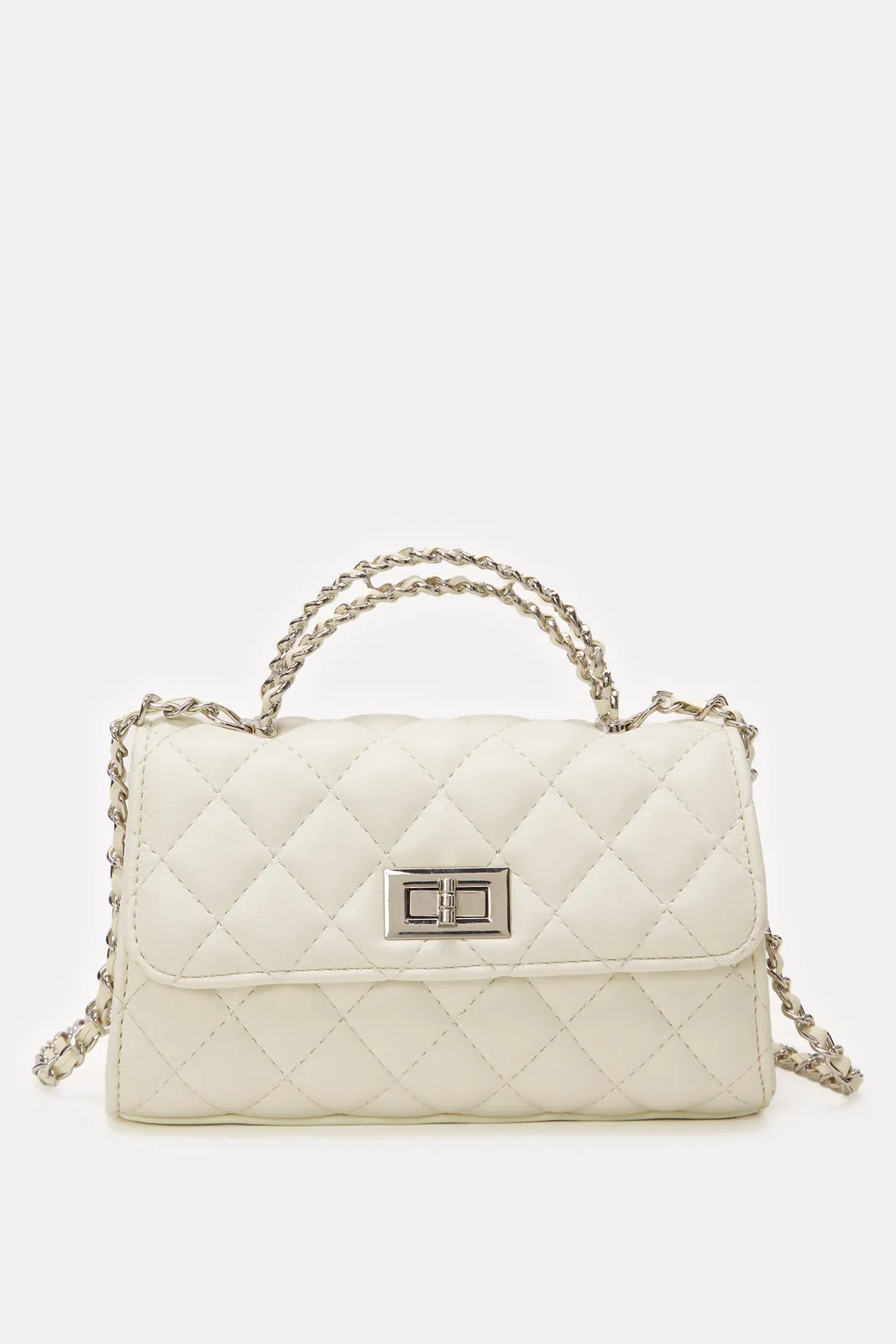 Women Beige Textured Handbag