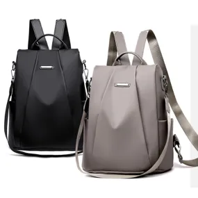 Women's Multifunction Casual Backpack - New Fashion Solid Color Nylon Bag with Multiple compartments, & Detachable Strap Suitable for Work, Travel or School Shoulder Bag - Perfect Gift for Women