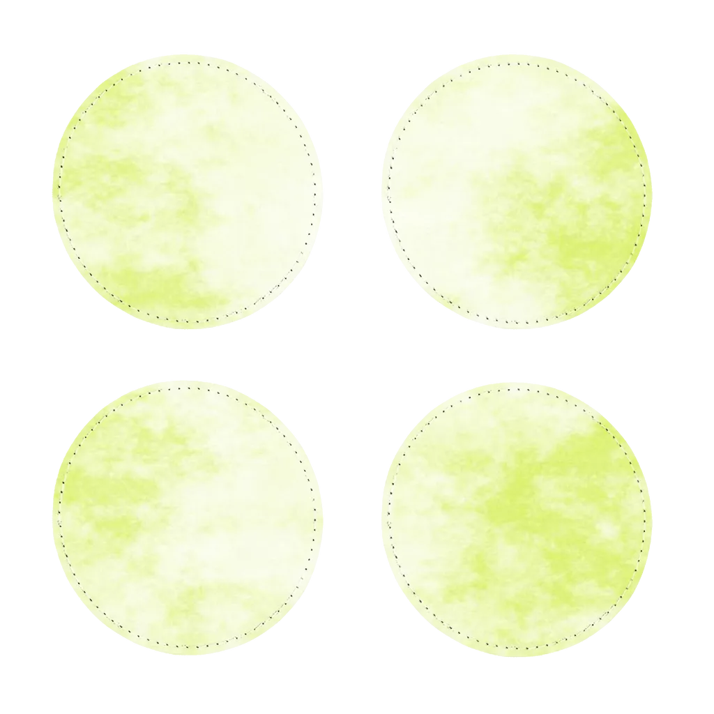 Yellow Cloud Sublimation Coasters Pack of Four